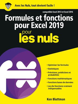 cover image of Formules et fonctions pour Excel 2019 pour les Nuls